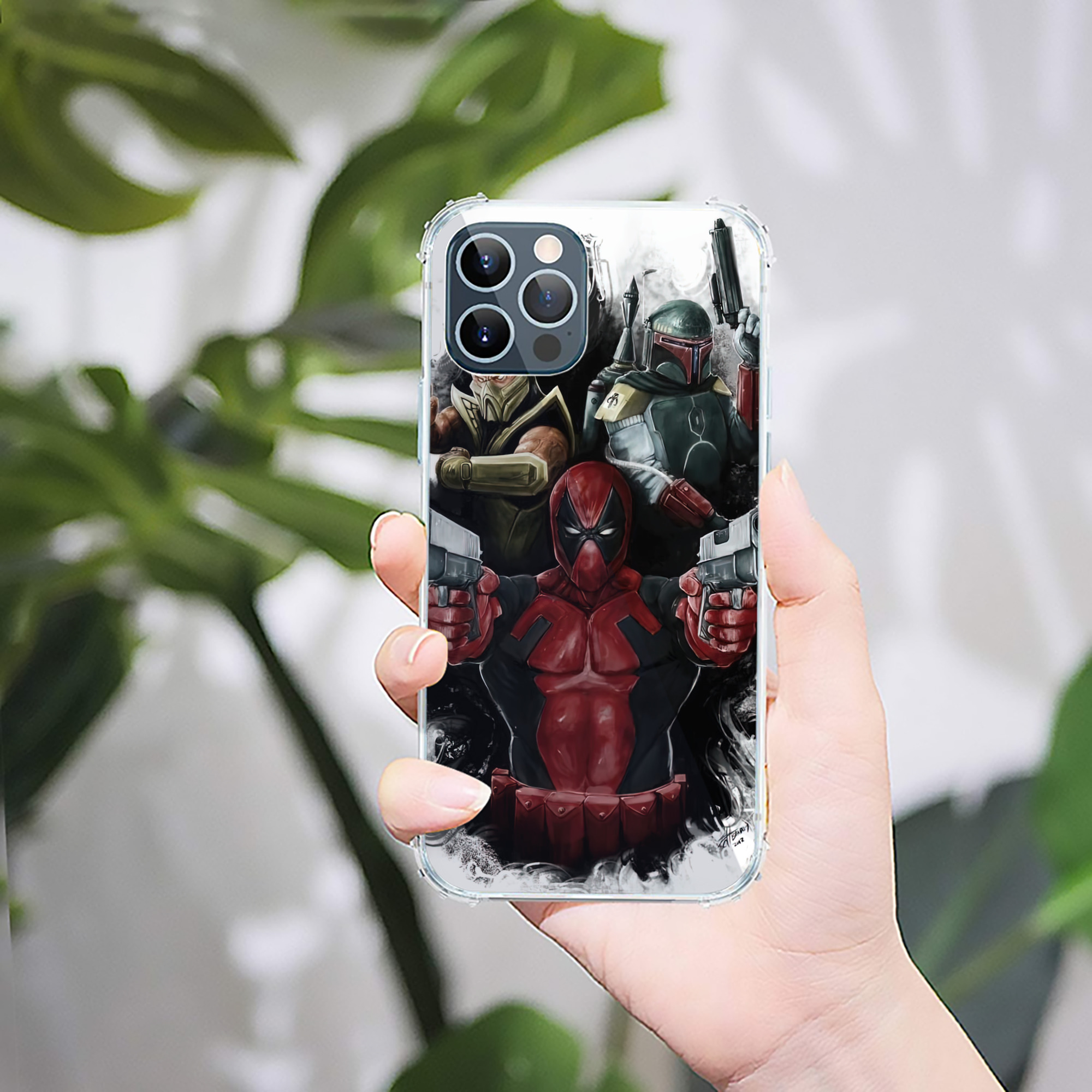 （画像用） Deadpool デッドプール 【iPhone 12シリーズ対応】透明スマホケース（クリアソフトケース）